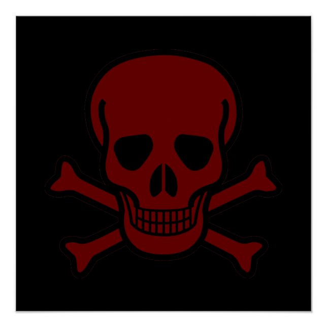 Poster Crâne et os (Devant)