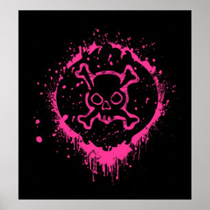 Poster Crâne grunge