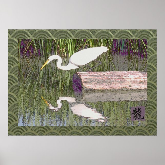 Poster Crane japonaise (Devant)