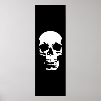 Poster crâne panoramique - Black & White Pop Art