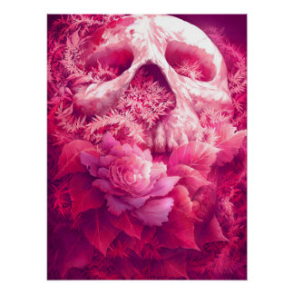 Poster Crâne rose