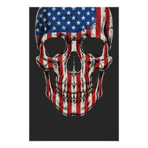Poster Crâne Stars and Stripes