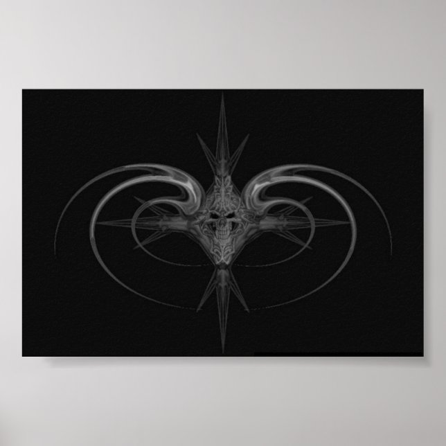 Poster crâne tribal (Devant)