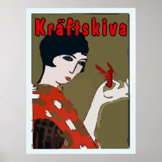 Poster Crayfish Party, kräftskiva