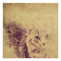 Crayon amoureux des chats mignon croquis gris tabb