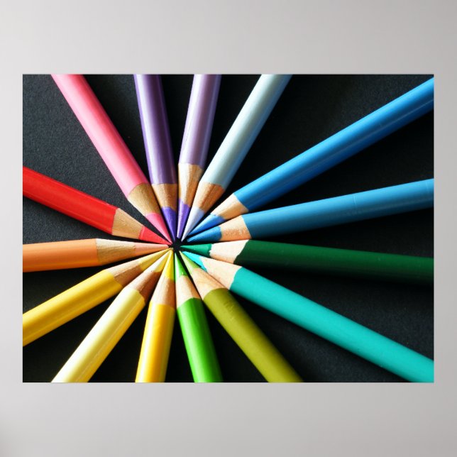 Poster crayons colorés (Devant)