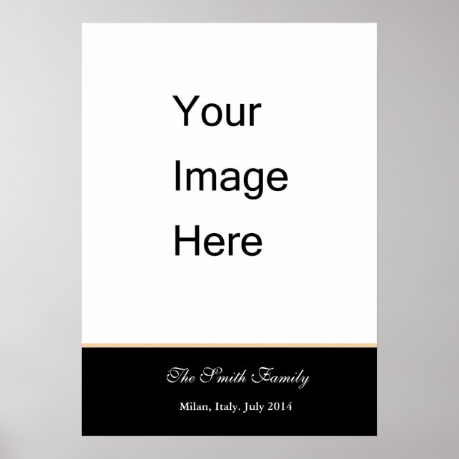 Poster Create your own, customize Zazzle template (Devant)