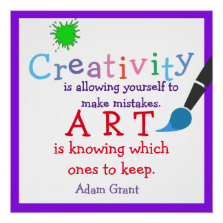 Poster Créativité, Citation d'Art,