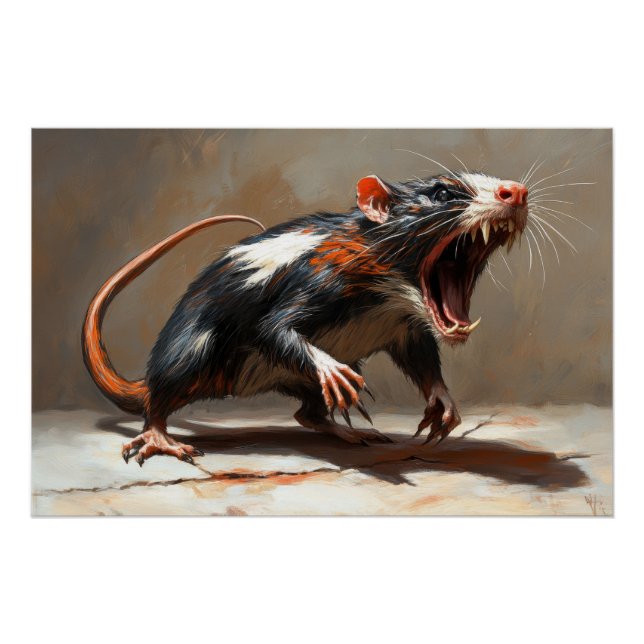 Poster Créature de rat monstre (Devant)