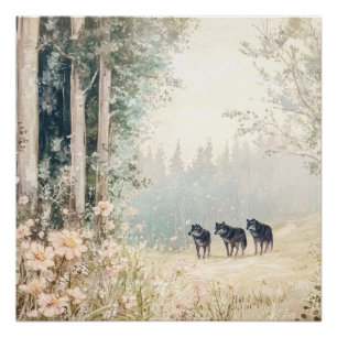 Poster Créatures des bois