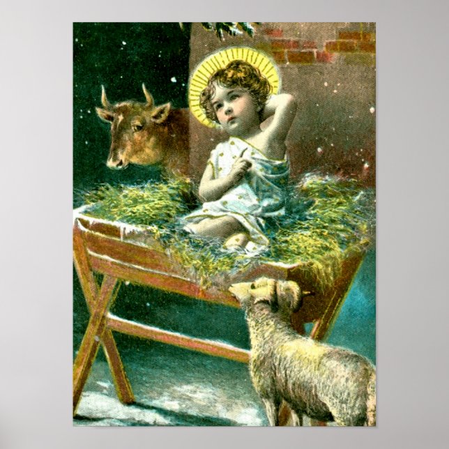 Poster Crèche ancienne (Devant)