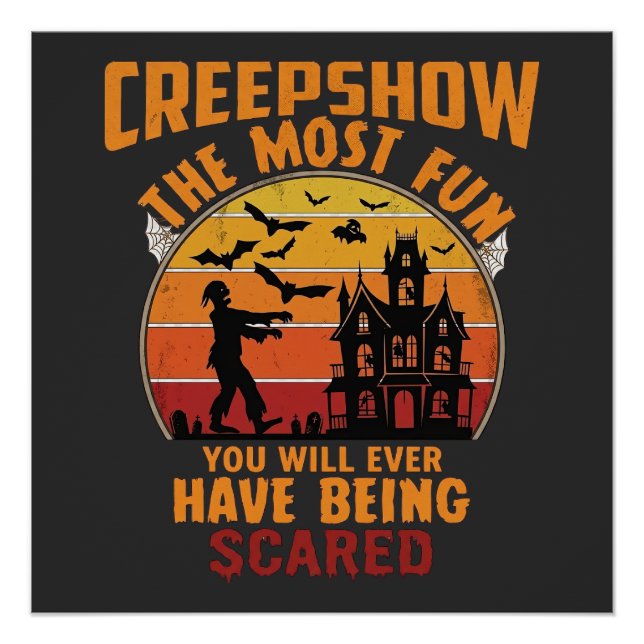 Poster Creepshow Halloween Zombie Maison Hantée Coucher d (Devant)