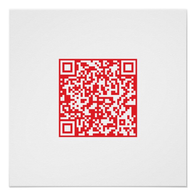 Poster Créer un code QR rouge scannable (modifiable) (Devant)