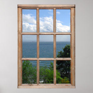 Poster Créer une vue sur les arbres et la mer à partir d'