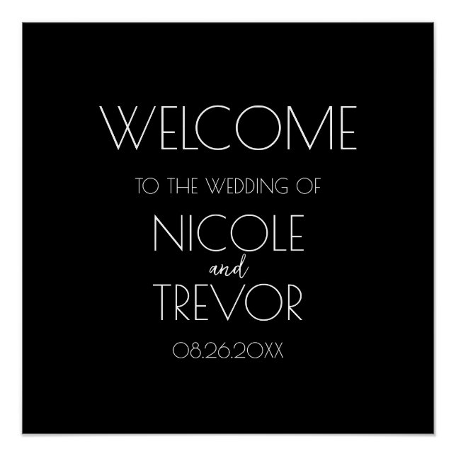 Poster Créer votre propre - Noir (Devant)