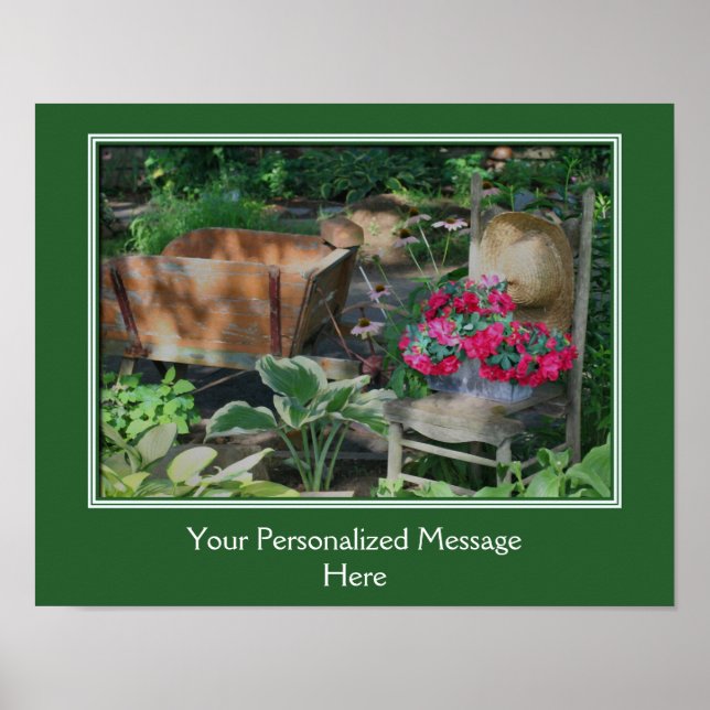 Poster Créez Votre Propre Citation Jardin de Fleurs Perso (Devant)