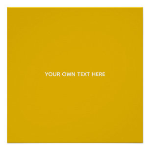 Poster Créez Votre Propre Conception Personnalisée Jaune