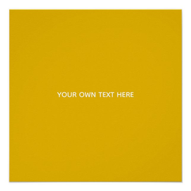Poster Créez Votre Propre Conception Personnalisée Jaune (Devant)