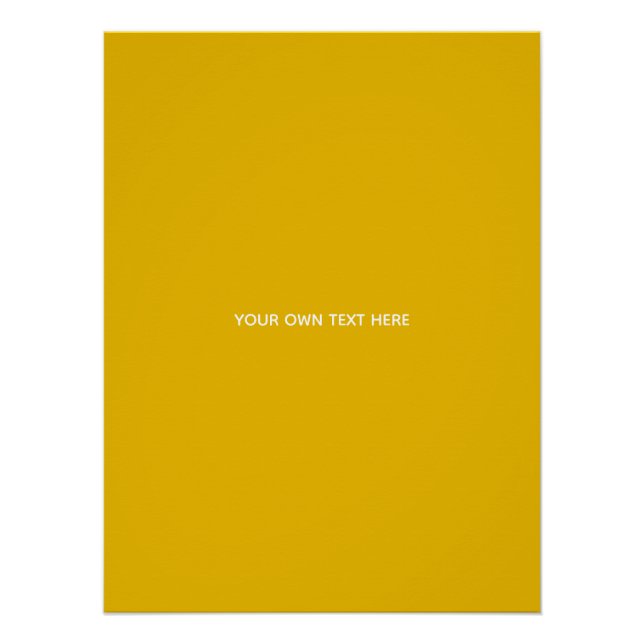 Poster Créez Votre Propre Conception Personnalisée Jaune (Devant)