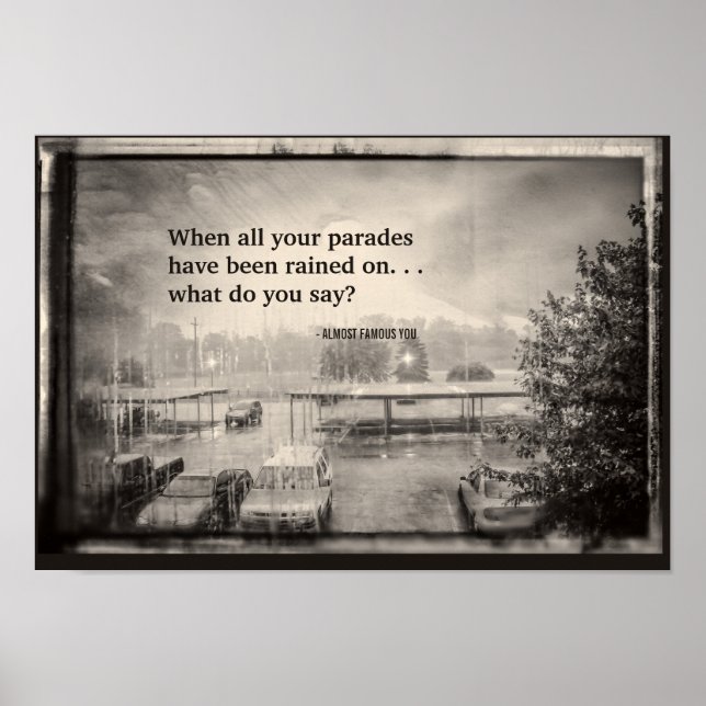 Poster Créez votre propre devis Rainy Parking Lot (Devant)