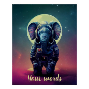 Poster Créez votre propre éléphant dans l'astronaute spat