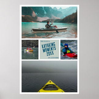 Poster Créez votre propre empreinte photo kayak