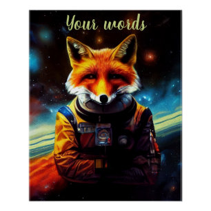 Poster Créez votre propre Fox dans l'astronaute spatial