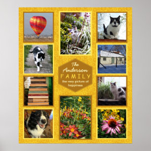 Poster Créez votre propre miel de nom de famille de photo