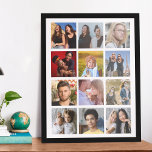 Poster Créez votre propre photo de 12 Carrés<br><div class="desc">Poster de modèle photo carré prêt-à-porter pour vous remplacer par vos 12 photos.</div>