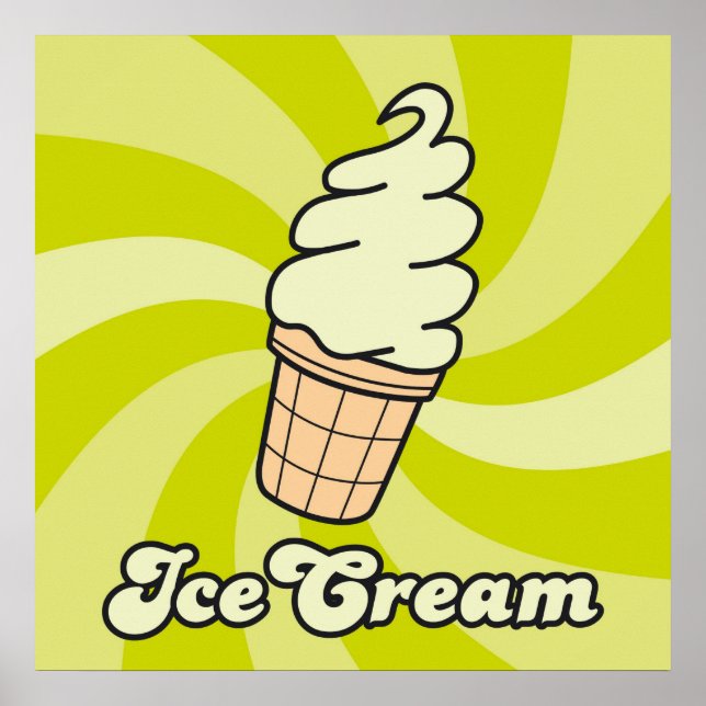 Poster crème glacée pistacée (Devant)