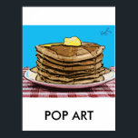 Poster crêpes, POP ART<br><div class="desc">LES PANCAKES D'ART POP FONT UN GRAND POSTER, UNE CARTE DE REMARQUE OU UN MUG.</div>