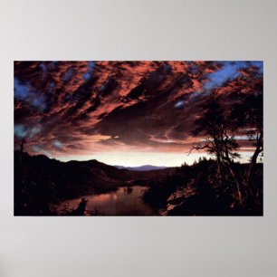 Poster Crépuscule dans la région sauvage - église de