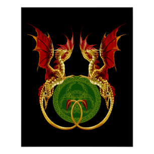 Poster Crescent Céleste Lune Et Dragons