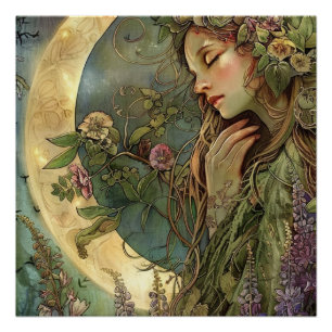 Poster Crescent Moon Ostara brillant