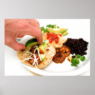 Poster Crevette Taco