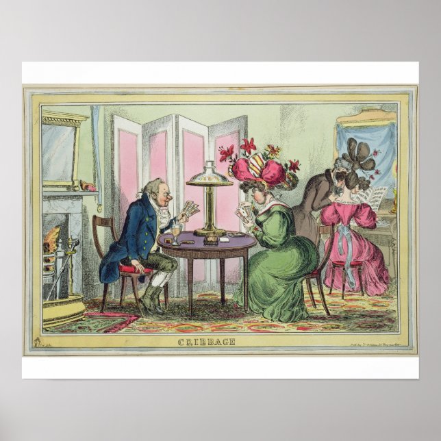 Poster Cribbage, publié par Thomas McLean, Londres (colo (Devant)