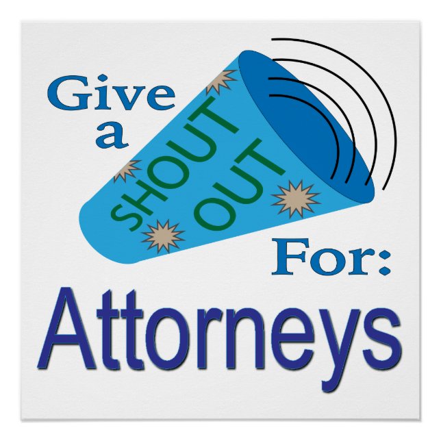 Poster Criez pour les avocats (Devant)