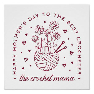 Poster Crochet maman crochet maman mère heureux mères jou