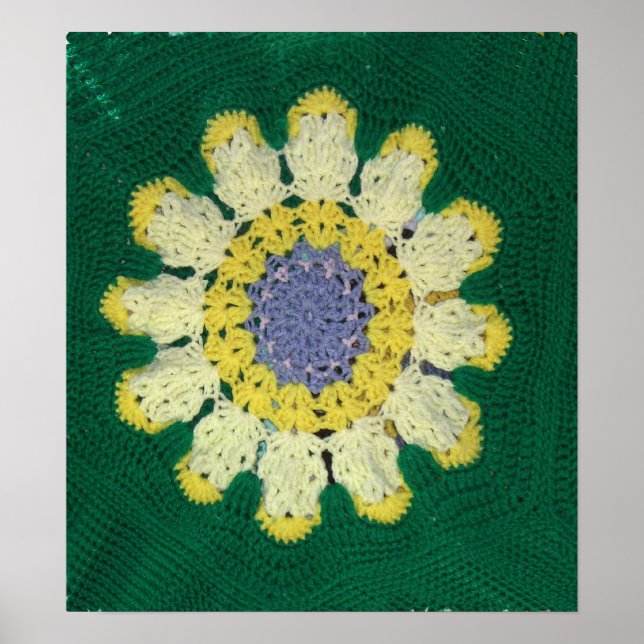 Poster - Crochet Motif - Daisy (Devant)