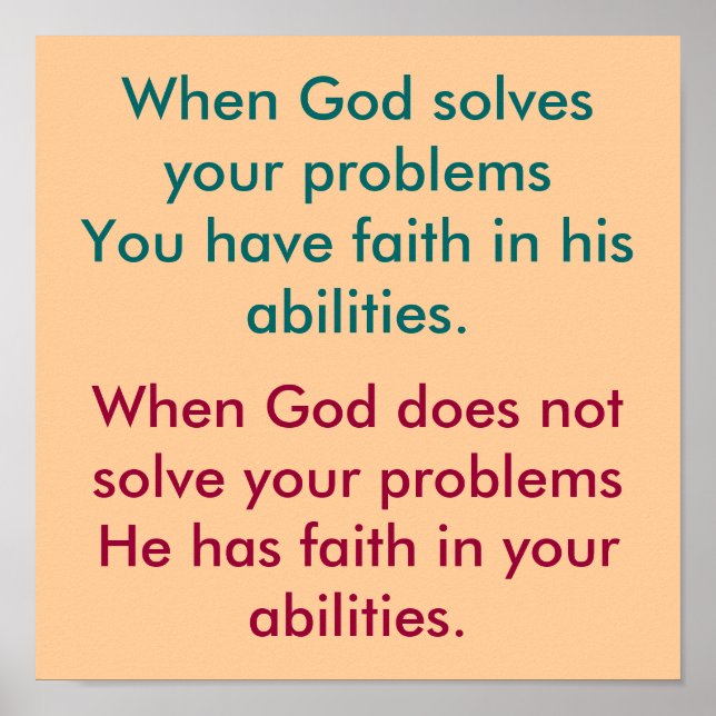 Poster Croire en Dieu (Devant)