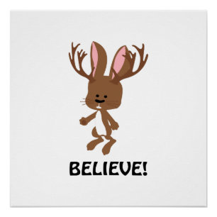 Poster Crois ! Cute Jackalope