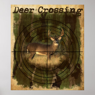 Poster Croisement de cerfs communs