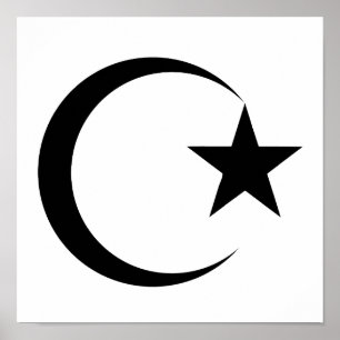 Poster Croissant et étoile noir.png