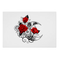 Croissant mécanique avec roses rouges