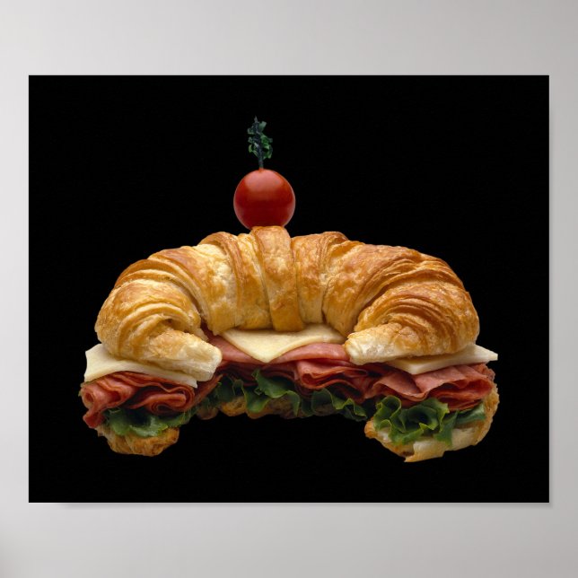 Poster Croissant Sandwich (Devant)