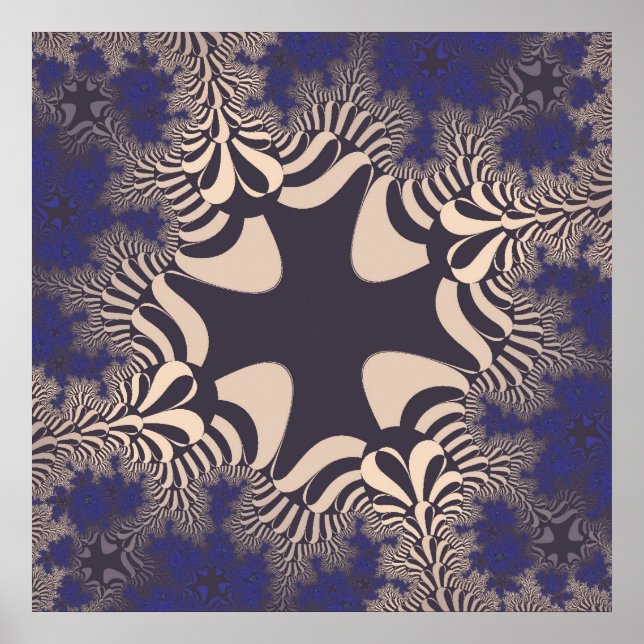 Poster Croix de chrome bleu (Devant)