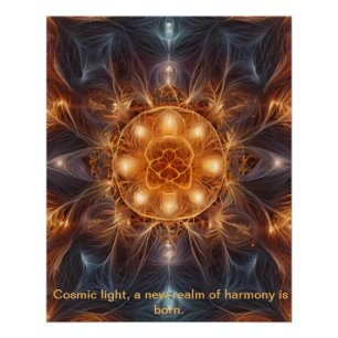 Poster Croix de l'énergie cosmique celtique