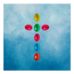 Poster Croix des oeufs de Pâques