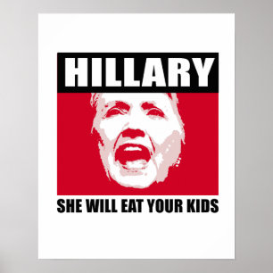 Poster CROOKED HILLIARY - Elle mangera vos enfants - - An