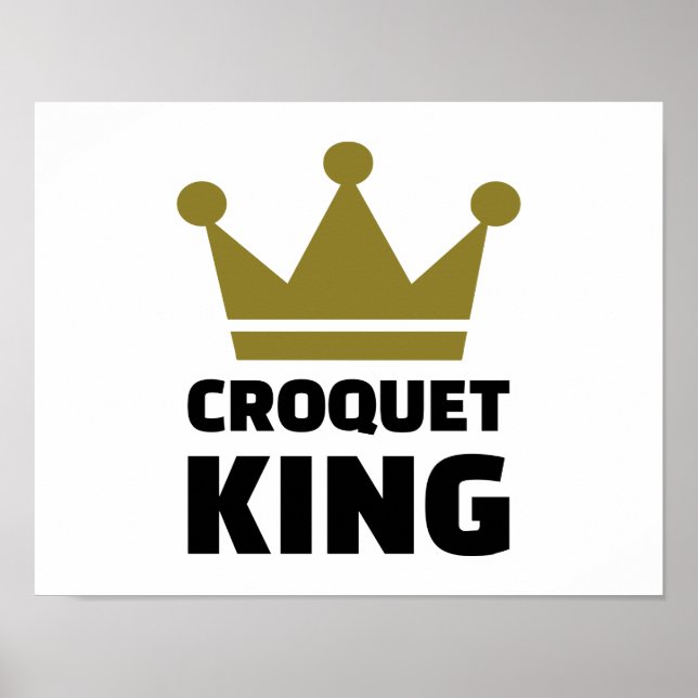 Poster Croquet king champion (Devant)